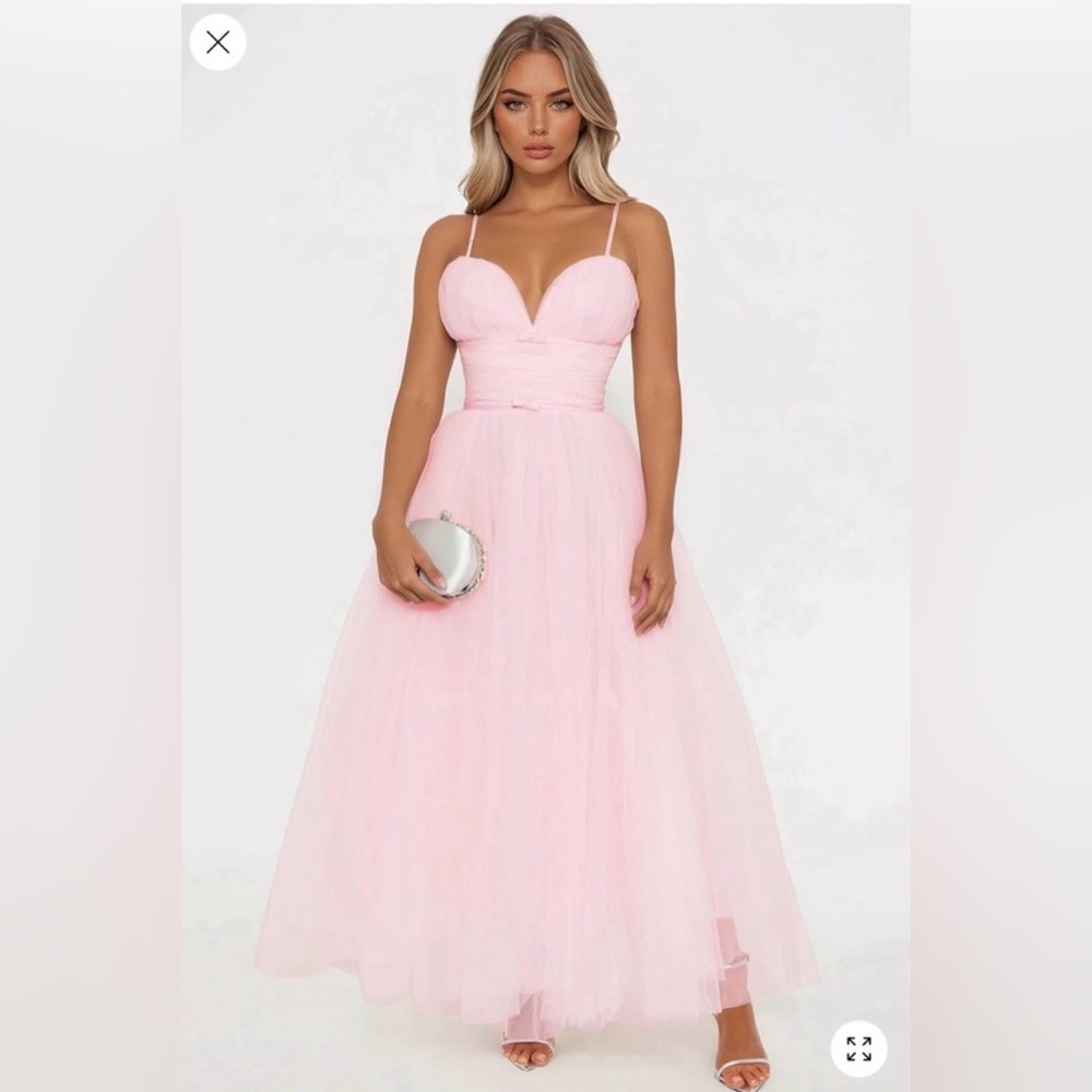 NWOT Pink Tulle Midi Dress